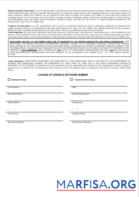 Downloadable USA Bank of New York Mellon bank mortgage statement in Word and PDF formats 3 download for verification